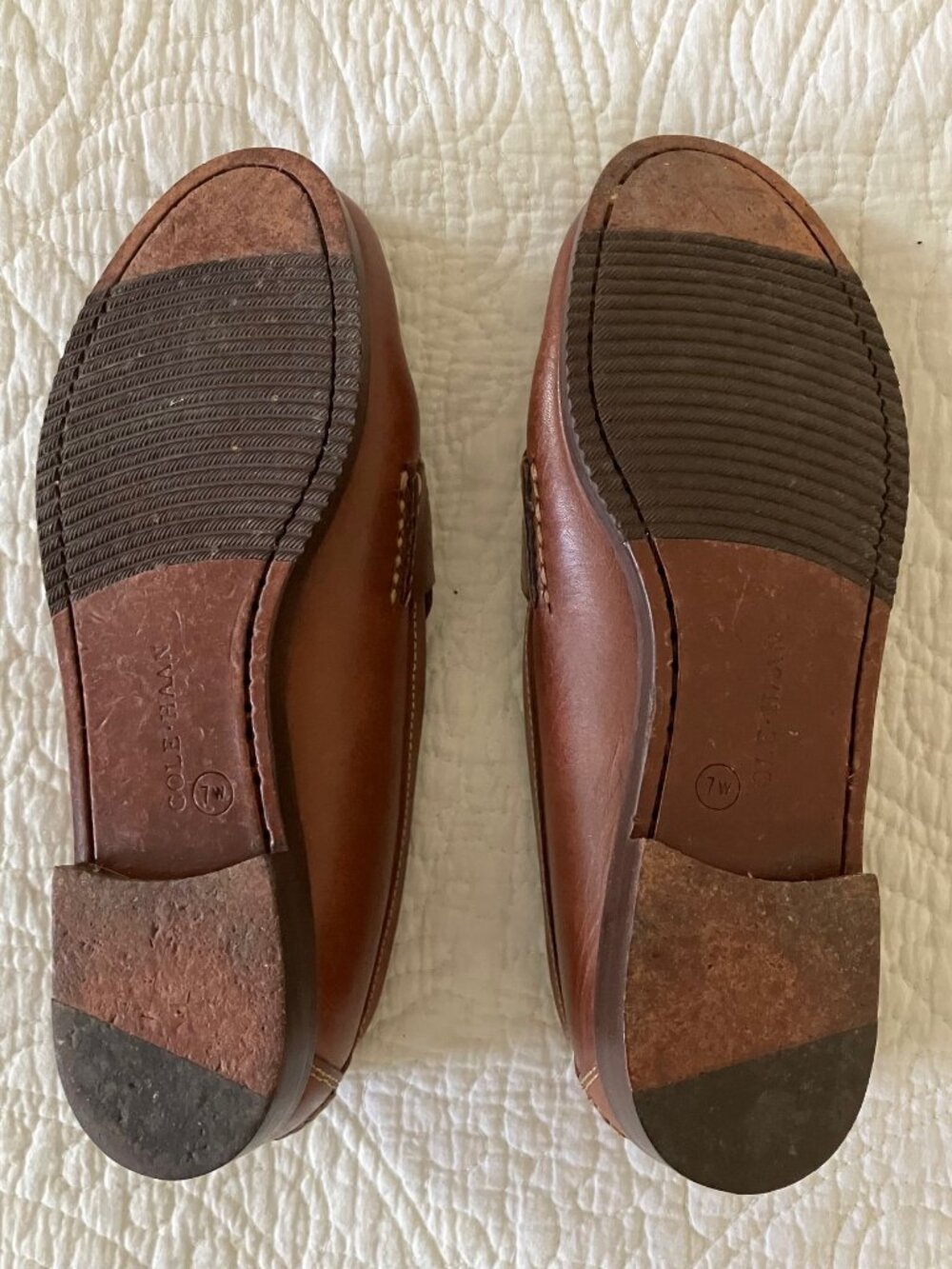 Cole Haan loafers - size 7W - lighter brown - Picture 3 of 4
